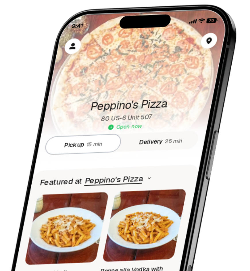 Peppino's Pizza app preview