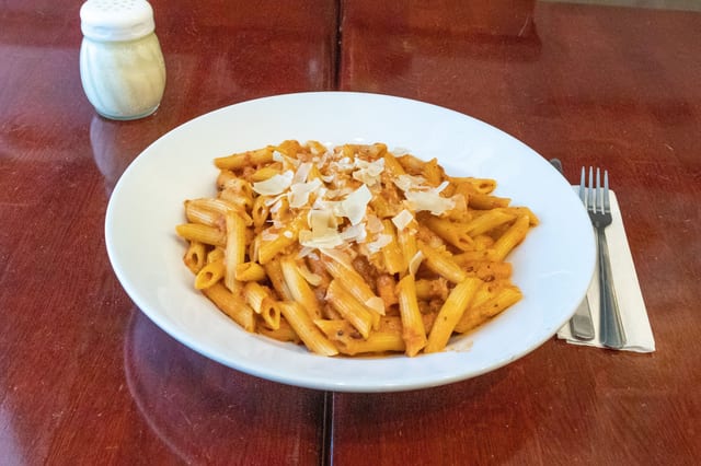 Penne alla Vodka with Chicken.